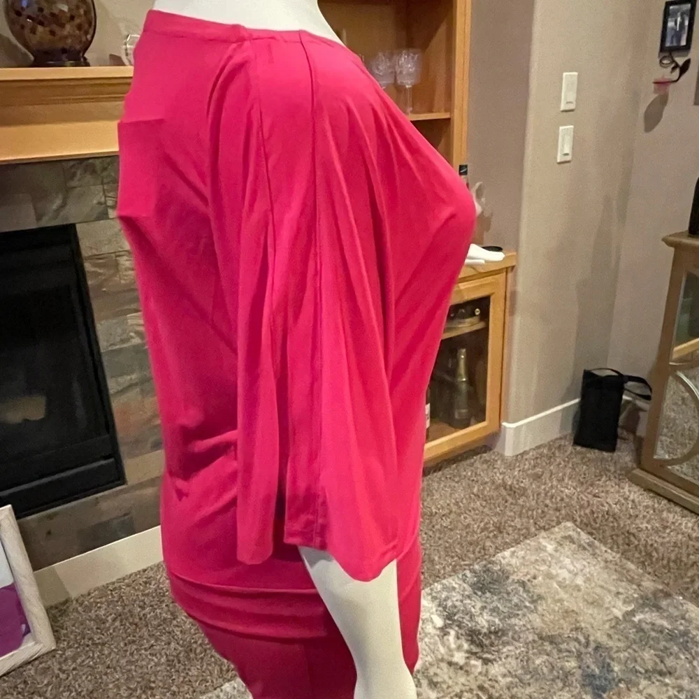 14/16 Ashley Stewart 3/4 Length Pink Shirt Clothes - Picture 8 of 14